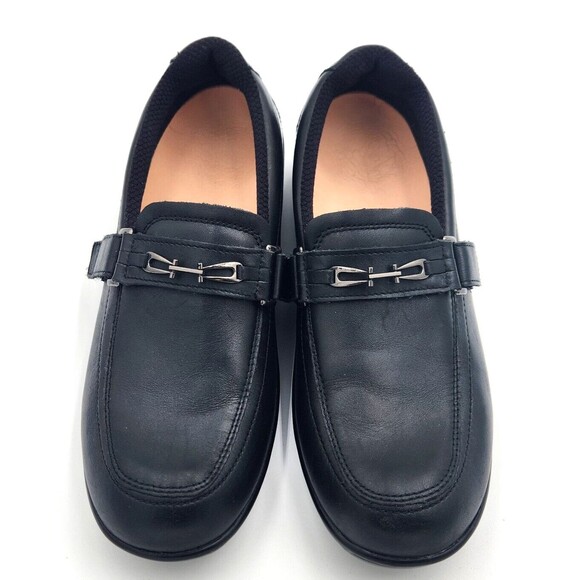 Orthofeet Womens Loafer Shoes Size 10.5 N Chelsea 817 Black Leather Diabetic - Picture 2 of 14